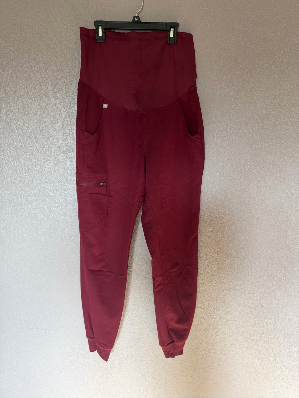 Figs Maroon High-Waist Jogger Pants Maternity